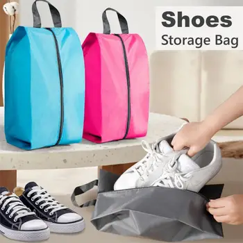 Прахозащитен чанти за съхранение на обувки, преносим найлонова чанта за обувки с здрав цип, водоустойчив джобен органайзер за обувки