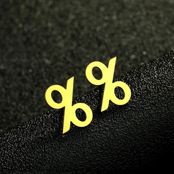 Символ на сто от Пиърсинг Обеци-карамфил от неръждаема стомана Мода За жени и мъже, Модни парти Коледа Математически украса на Подарък за Бала