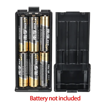 6 батарейных Отделения тип АА Baofeng UV-5R Уоки Токи Batteries Power Shell Преносимо Радио Резервно Захранване за UV 5R UV-5RE UV-5RA Cover