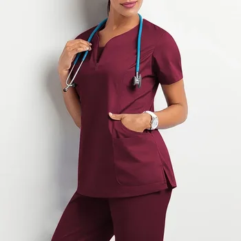Комплект работна униформи на медицински сестри аптека Случайни къс ръкав за медицински специалисти Аксесоари за медицински сестри