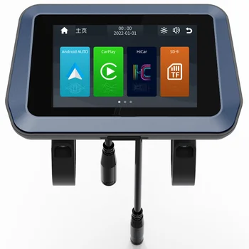 LCD дисплей Biking колоездене Велосипеден компютър CarPlay Безжичен под Наем CarPlay Android Авто Водоустойчив Цифров измерител на навигация за езда
