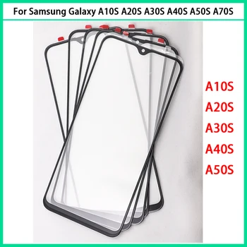 10 бр. За Samsung Galaxy A10S A20S A30S A40S A50S A70S Сензорен LCD Предната Външна Тъчпад Стъклен панел Сензорен Екран ЗЗД Замяна