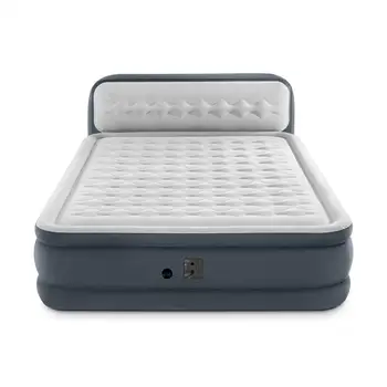 Легло с тапицирана надуваеми матраци от високотехнологични влакна с вградена помпа, ультраплюшевым таблата и преносим калъф за съхранение.