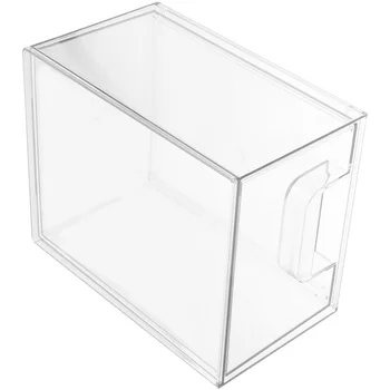 Прозрачна кутия за съхранение, Многофункционален настолен органайзер, Пластмасови кутии, кутии за козметика, канцеларски материали, Голям