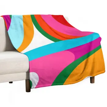 Цветна абстрактно воал от 2 теми средата на века за дивана, Коварен одеало за бебето