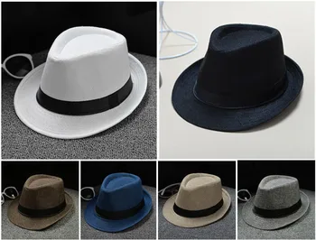 Шапка Панама, слама фетровая шапка, шапка-трильби, сгъваеми пътни широки полета, Мъжки Дамски летни