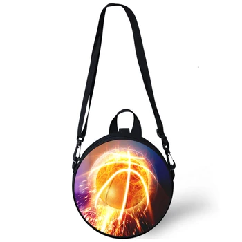 Художествена баскетболно детска чанта за детска градина, чанти през рамо с 3D принтом, ученически и женски мини кръгли раници, чанти Rugtas