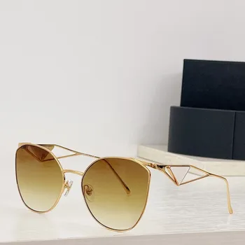 Неправилно Триъгълни Слънчеви очила Дамски Маркови Дизайнерски Градиентные Модерни Слънчеви Очила, Дамски луксозни Метални Извити лък тел Oculos De Sol