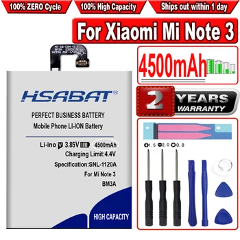 Батерия HSABAT BM3A капацитет от 4500 mah за Xiaomi Mi Note 3, Батерии Note3 + инструменти, Подмяна на батерията
