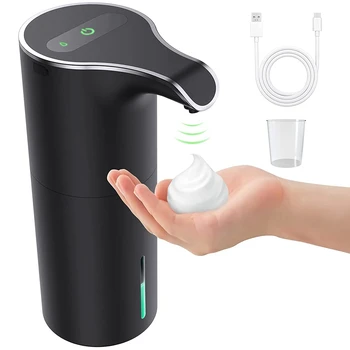 Автоматично дозиране система сапун, черен, пяна опаковка сапун, акумулаторна батерия безконтактно автоматично опаковка от сапун за баня