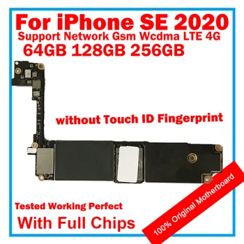 100% Оригинална дънна платка за iphone SE 2020, чиста системна логика такса iCloud IOS за iphone SE 2020 с Touch ID / БЕЗ Touch ID