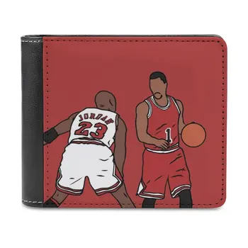И Розово портмоне бизнес мъже са Малки кесии за пари Нов дизайн на Чантата с доларовата цена Спортен Баскетбол Дерик Роуз Майкъл М. Дж.