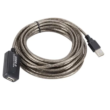 Удлинительный кабел Usb2.0 от мъжа към жената, кабел-ретранслатор с усилване на сигнала, кабел, удължител мрежова карта, кабел с дължина 10 м