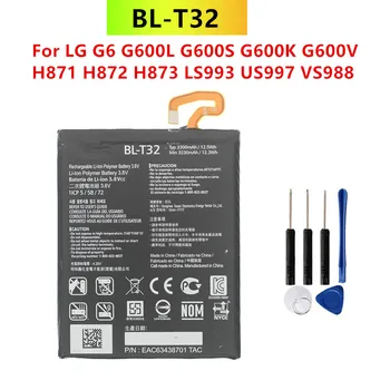 BL-T32 Батерия за LG G6 H870 H871 H872 H873 LS993 US997 VS988 G600L G600S G600K G600V Батерия от 3300 mah BL T32 BLT32 + Безплатни инструменти