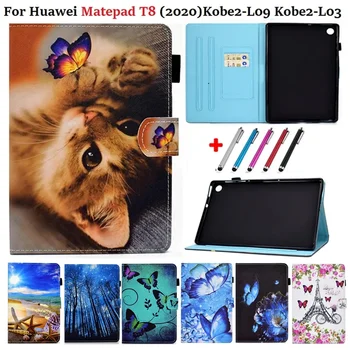 Калъф Huawei MatePad Т8 Kobe2-L03 Kob2-L09 Funda Tablet Оцветени Чанта-портфейл за Huawei MatePad Капитан Pad Т8 Т8 Cover 8.0