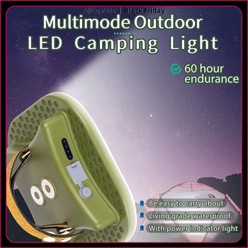 MOSLIGHTING 80 W Акумулаторна батерия LED Къмпинг Силна Светлина с Магнитен Увеличение Преносим Фенер За Палатка с Работно, Техническо Осветление