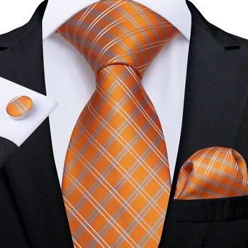 Оранжеви копринени вратовръзки за мъжете
