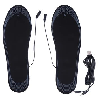 1 чифт электронагревательных стелки свободен рязане, акумулаторна а обувките стелка (черен)