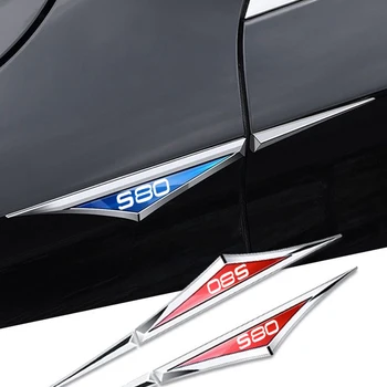 2 елемента Икона Странично Острие на Крилото Крилото на Автомобила Защитно Автомобили Метален Стикер за Volvo S80 автомобилни Аксесоари