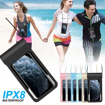 Универсален водоустойчив калъф за телефон IP68 Водни спортове Калъф за плуване за iPhone 13 12 11 Pro Max X XS Samsung S22 Huawei, Xiaomi