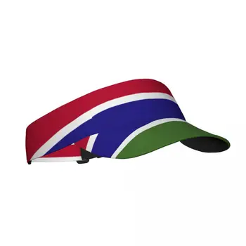 Годишната въздушна солнцезащитная шапка За мъже и жени С регулируема козирка, защита от uv, Е Спортна солнцезащитная шапка с флага Гамбия