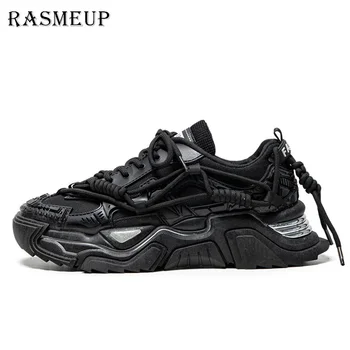 RASMEUP/мъжки обувки; Новост есента 2022 г.; Обувки за баща на Гонконгском стил; Мъжки нескользящие маратонки мъжки модни обувки на платформа