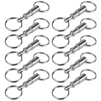 Характеристика на полиграфическото пръстени за ключове, лесно снимающиеся с двойна пружинна капаче, отделна верига за ключове, аксесоар за ключове
