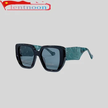 Квадратни Модни 2022 Зелени Ацетатные Слънчеви очила За жени, Марка дизайнерски обувки, Черни Дамски Слънчеви очила за момичета UV400