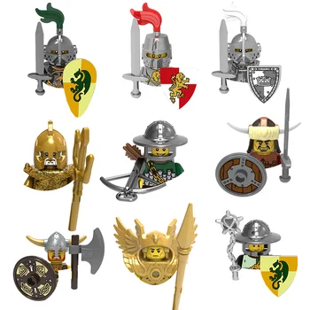 Детски играчки, Средновековна война, мини-военен герой, Римски рицари, на Легион, фараоните, Воини-викингите, Дракон, Сградата на фини прахови частици