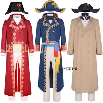 Cosplay-костюм на Наполеон от филма 2023, Средновековен Ретро-придворен костюм, мъжки Ролева игра за Хелоуин, Френска военна форма