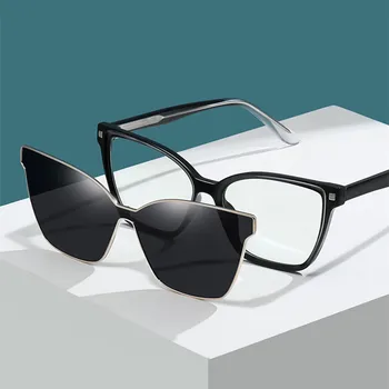 TGCYEYO Ново огледало с магнитна поляризация на женските модни рамки очила 