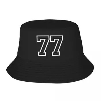 Нов 77 Черно Трико Спортен номер седемдесет и седем Футболен 77 Панама Военни Тактически шапки Шапка с див топката Шапка Дамски Мъжки