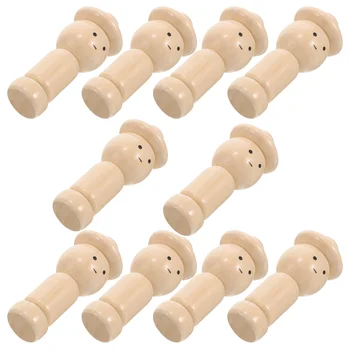 10шт Детски Дървени кукли-клечки със собствените си ръце, Раскрашивающие кукли-Клечки, Небоядисана Кукли-Клинове, Детски Играчки-Клечки