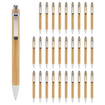 Комплекти химикалки и Различно количество, писмено инструмент от бамбуково дърво (30 комплекта)