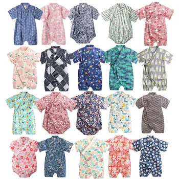 0-24 М Кимоно детски дрехи в японски стил детски дрехи за момичета плъзгачи ретро халат единни дрехи бебета пижама на цветя костюм