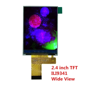 2,4-инчов 24-пинов цветен TFT-LCD екран без тъчпад дисплей ILI9341 контролер се нуждае от съединителя 240x320 Сверхширокий визуален паралелен