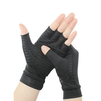 Ръкавици от компрессионного артрит, женски, мъжки, за облекчаване на болки в ставите, Превръзка на половината от палеца, Терапия, Поддръжка на китката, мини терапевтични ръкавици, 2 бр.