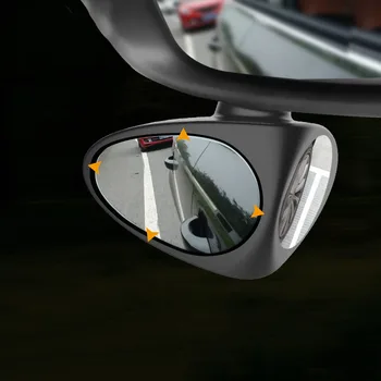 1 Нещо Въртящо Се На 360 Градуса 2-Странично Автомобилно Сляпо Петно Куполна Огледало Automibile Външно Парко-Огледало За Обратно Виждане Защитни Аксесоари