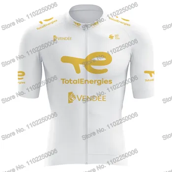 2023 Златна Велосипедна облекло Total Energies, Лятна Велосипедна Фланелка, Мъжки Ризи за пътят мотори С къси ръкави, Велосипедна риза