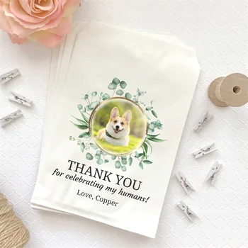 50 Мешочков за кучешки предложения - на Сватбената чанта за кучешки предложения - на Сватбената чанта за кучешки предложения - на Сватбената чанта за кучешки предложения - Благодаря ви, че моите хора празнуват