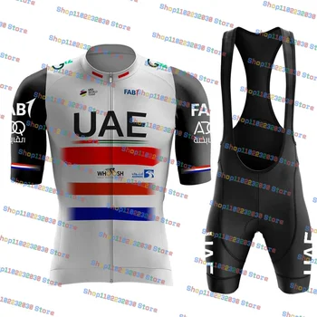 Комплекти тениски за колоезденето на Националния отбор на Великобритания ОАЕ 2023 Racing С къс ръкав Быстросохнущий Майо Ciclismo Дишаща Велосипедна облекло