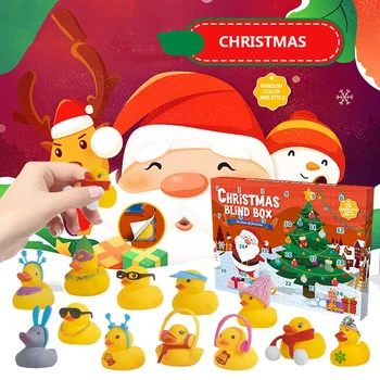 2024 Коледен Адвент-Календар Гумена Патица Бебешки Играчки За Баня За Деца, Момчета И Момичета, 24 Дни Броене Играчка За Облекчаване На Стреса Подаръци-Изненади