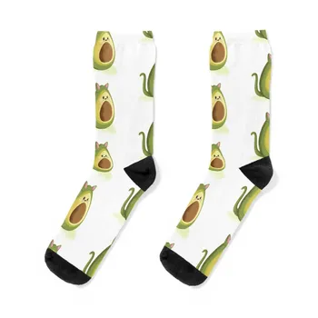 Чорапи Авокадо котка, нескользящие чорапи, дамски чорапи, мъжки чорапи