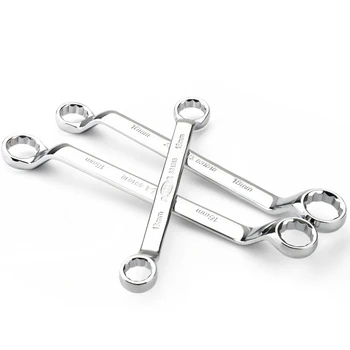 Многофункционален двустранен гаечен ключ, крайни ключ с двойна глава, Термообработанный закалени гаечен ключ с смещенным пръстен