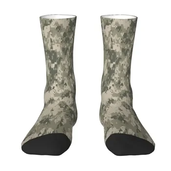 Забавни стандартни военни камуфляжные чорапи, мъжки и дамски Топли армейските чорапи с 3D-принтом, тактически камуфлаж, футболни чорапи за спортен отбор
