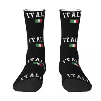 Подарък с Флага на Италия, Патриотичен Италиански Флаг, Реколта Чорапи Italia, чорапи до глезена, Нескользящие чорапи, Чорапи за момичета, Мъжки