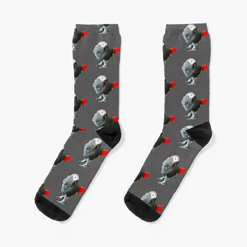 Чорапи African Grey Parrot на Едро в стил хип-хоп, Мъжки чорапи за фитнес зала, Гурме марка, Женски