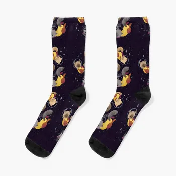 Чорапи Space Cats, колоездене, чорапи, дизайнерски комплект мъжки чорапи, дамски