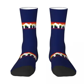 Чорапи с дизайн на баскетболен град Денвър, памучни чорапи до щиколоток, мъжки чорапи, дамски чорапи луксозна марка