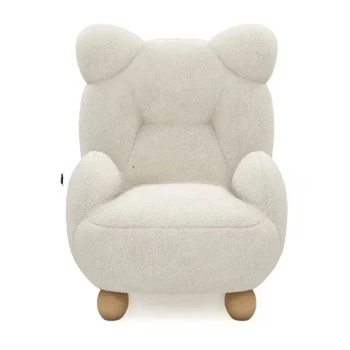 Детски диван в стил Агне Мек-кремава на цвят, столче-мече, Милото детско Мультяшное седалка, Мини-Мързелив Малка, Модерна Лекота, мебели Divano